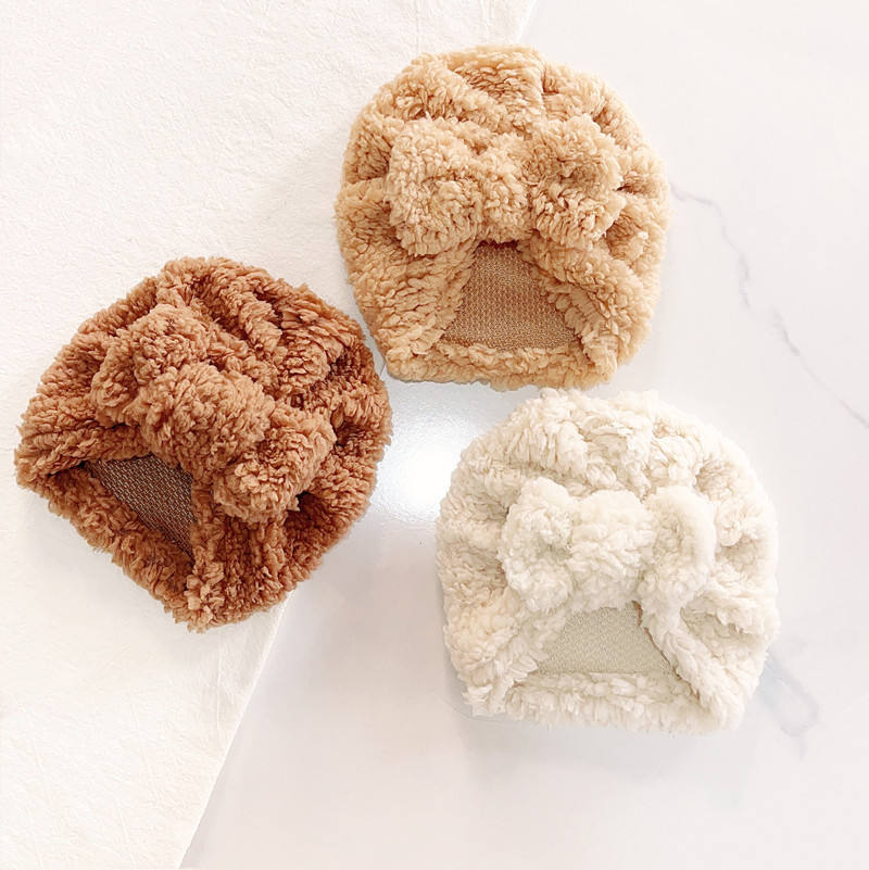 Infant Beanie Hat With Ears - Simpatico neonato con nodo turbante con