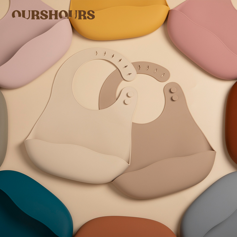 Waterproof Baby Bibs Silicone - Bavaglini in Silicone senza BPA grembiuli