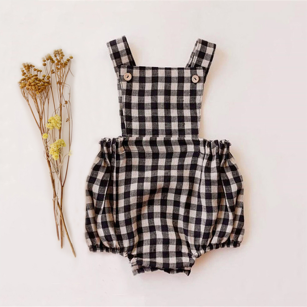 Baby Summer Linen Sleeveless Jumpsuit - Neonato Ragazzo Ragazza Pagliaccetto Per 0-2Y