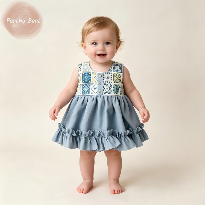 Tutina Estiva in Cotone e Lino - Baby Summer Linen Sleeveless Jumpsuit recensione e prezzo