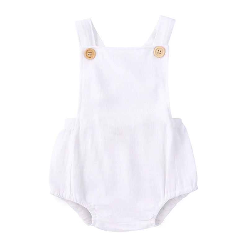 2025 Estate Neonati maschi Rag - Baby Summer Linen Sleeveless Jumpsuit recensione e prezzo