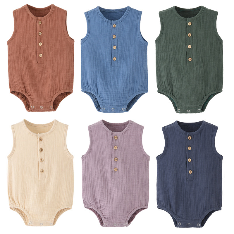 Body estivo in cotone e lino p - Baby Summer Linen Sleeveless Jumpsuit recensione e prezzo